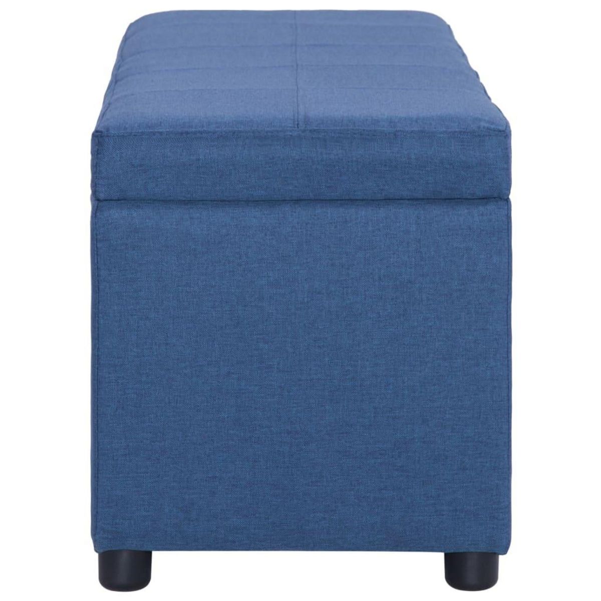 VIDAXL Banc avec compartiment de rangement 116 cm Bleu Polyester