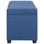 Voir la diapositive 3 : VIDAXL Banc avec compartiment de rangement 116 cm Bleu Polyester