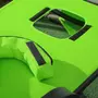 OUTSUNNY Bain de soleil transat inclinable pare-soleil réglable roulettes acier textilène vert