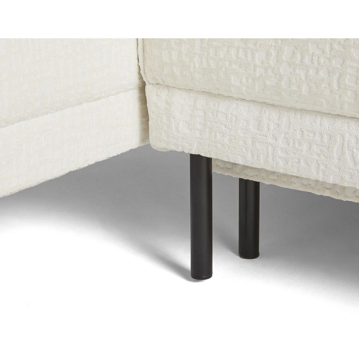 LISA DESIGN Charlie - canapé panoramique en u 7 places - convertible avec coffre - en tissu velours relief