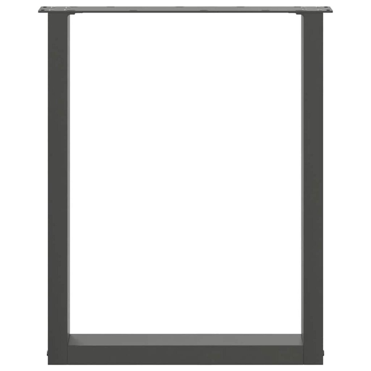 VIDAXL Pieds de table a manger forme de U 2 pcs 70x(72-73) cm acier