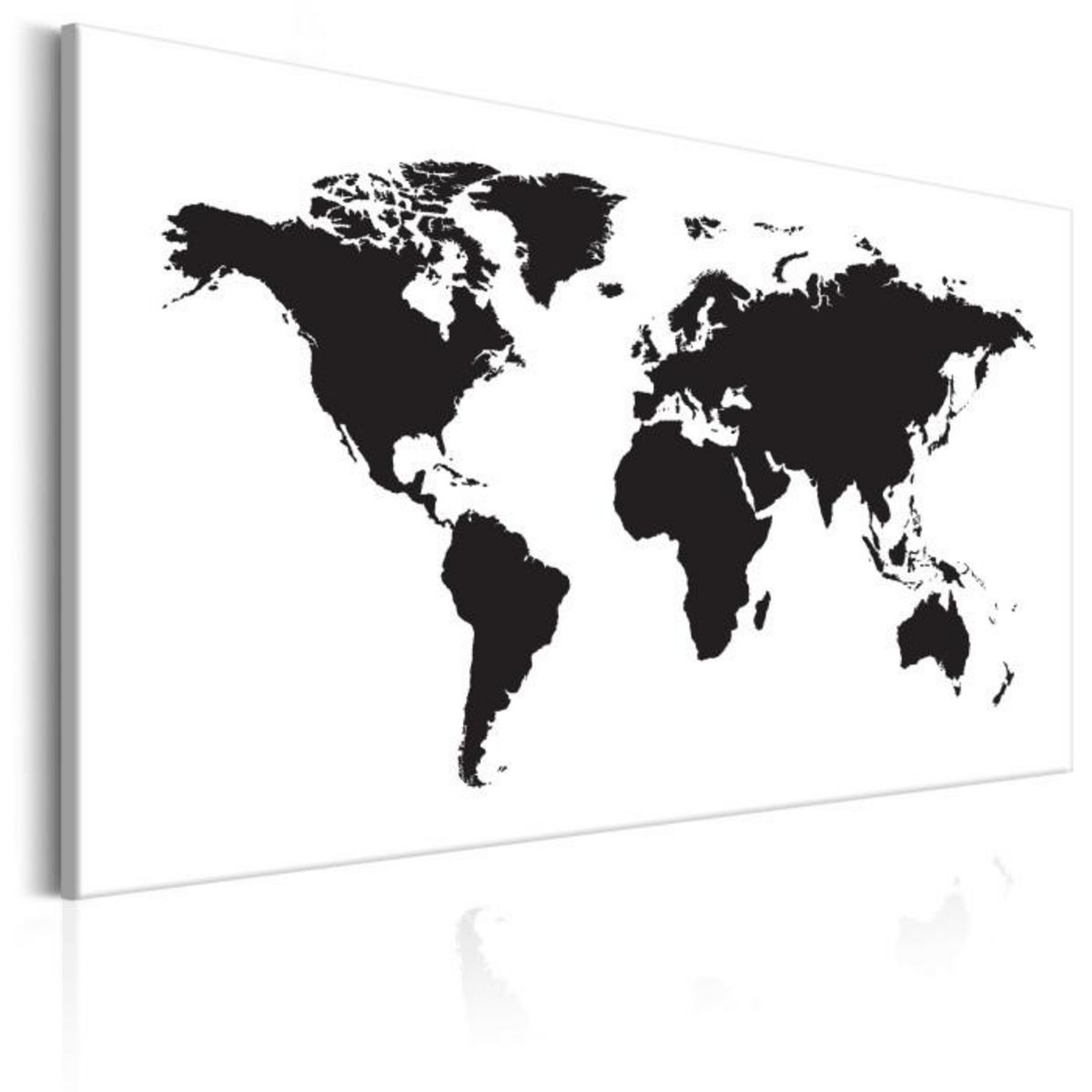 Paris Prix Tableau Imprimé  World Map : Black & White Elegance