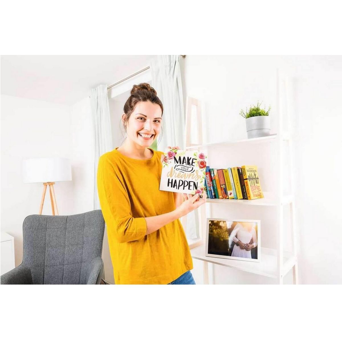 RAVENSBURGER CreArt Peinture au numéro : Carré - Make your dreams happen