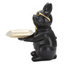 Voir la diapositive 3 : Paris Prix Vide-Poche Statuette  Bulldog  23cm Noir