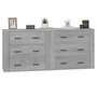Voir la diapositive 4 : VIDAXL Buffets 2 pcs sonoma gris bois d'ingenierie