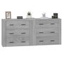 Voir la diapositive 4 : VIDAXL Buffets 2 pcs sonoma gris bois d'ingenierie