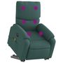 Voir la diapositive 3 : VIDAXL Fauteuil inclinable de massage electrique Vert fonce Tissu
