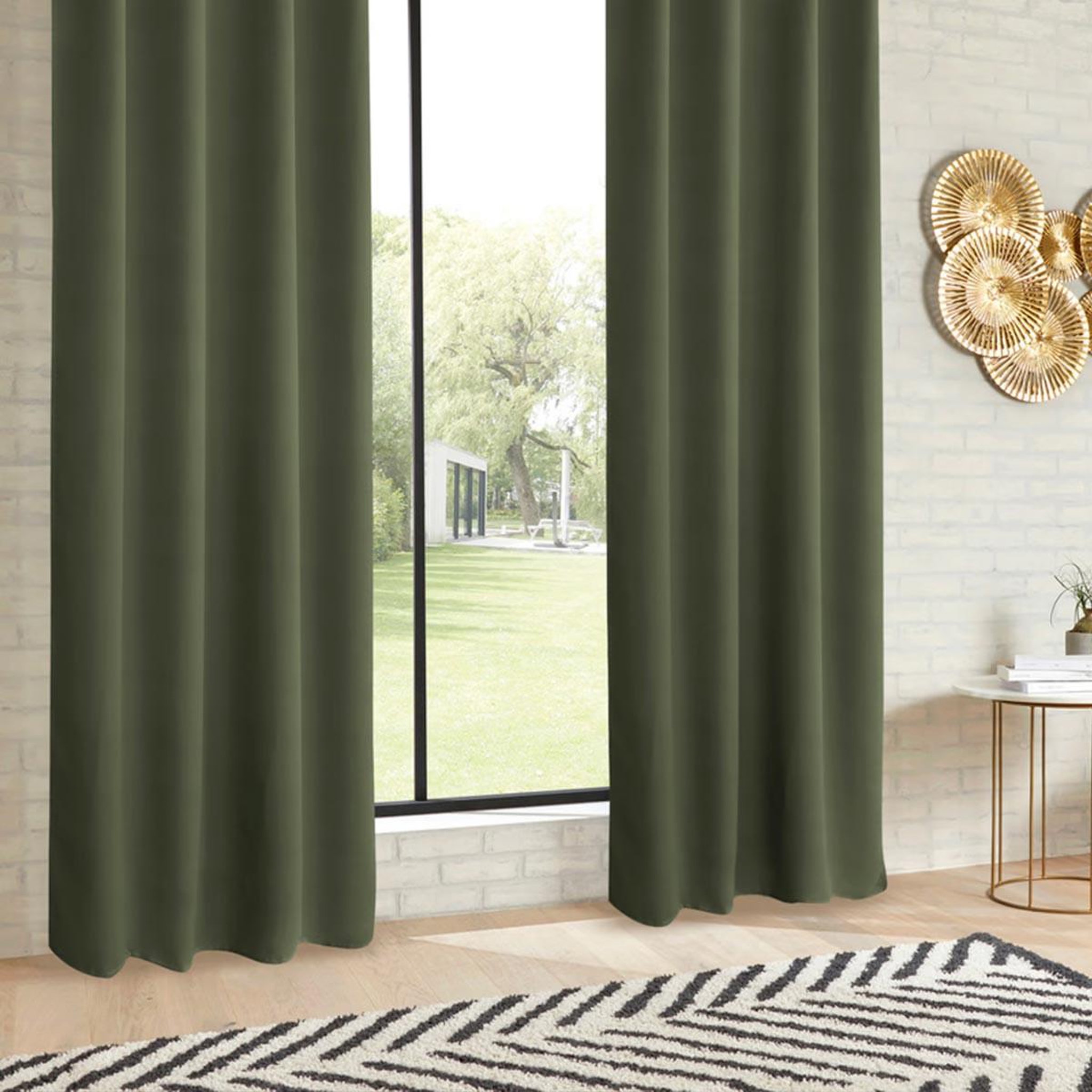 ATMOSPHERA Rideau occultant  topa  140x260cm vert kaki