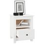 Voir la diapositive 3 : VIDAXL Table de chevet Blanc 40x35x49 cm Bois de pin massif