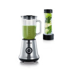 SEVERIN SEVERIN SM3737 Blender classique avec extracteur de nutriments Mix+Go - Inox