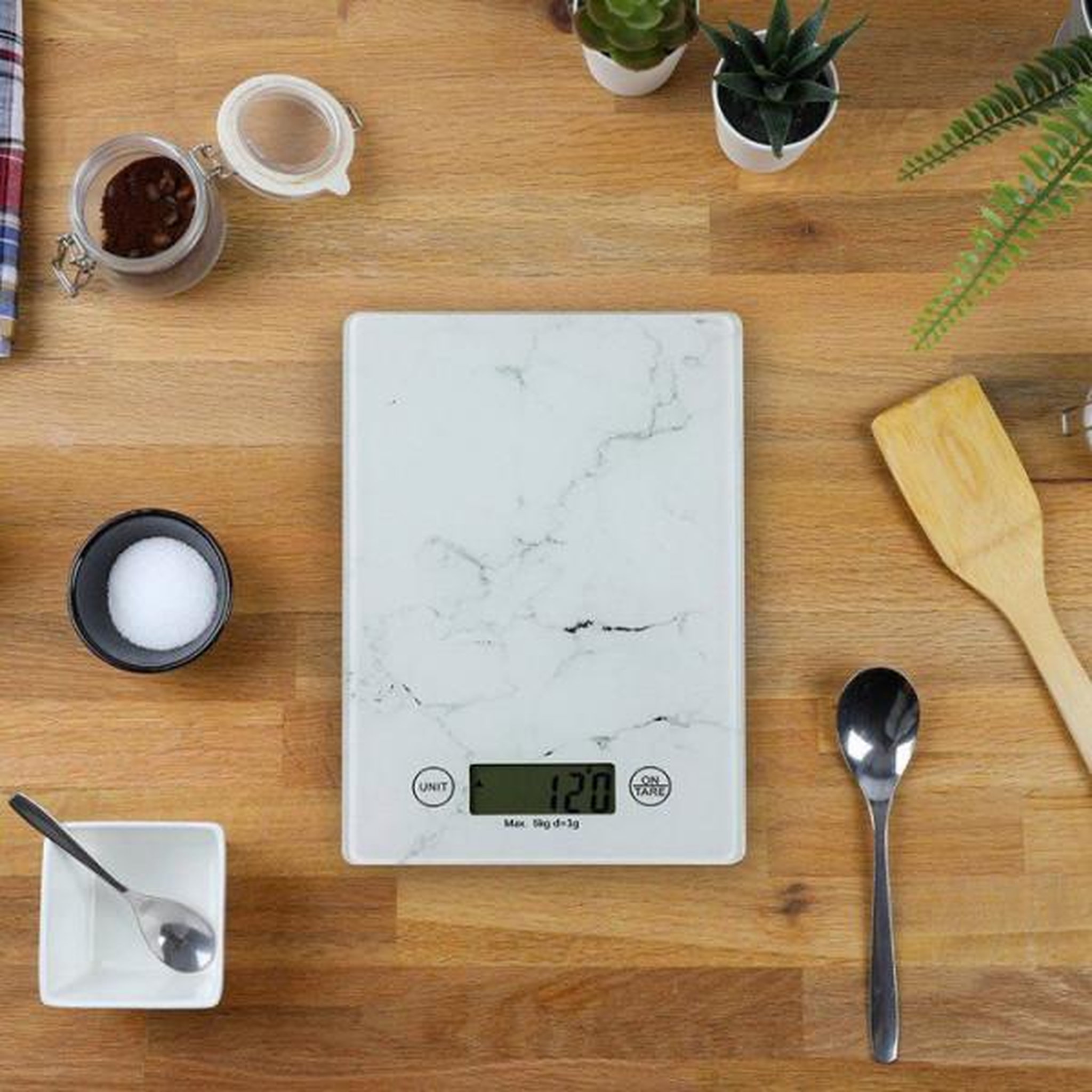 Voir la diapositive 2 : LIVOO Balance de Cuisine Electronique de Precision  - LIVOO - DOM451M - Plateau en verre - 5 kg - Multifonctions