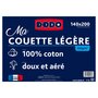DODO Couette légère douce et aérée en coton 200 g/m²