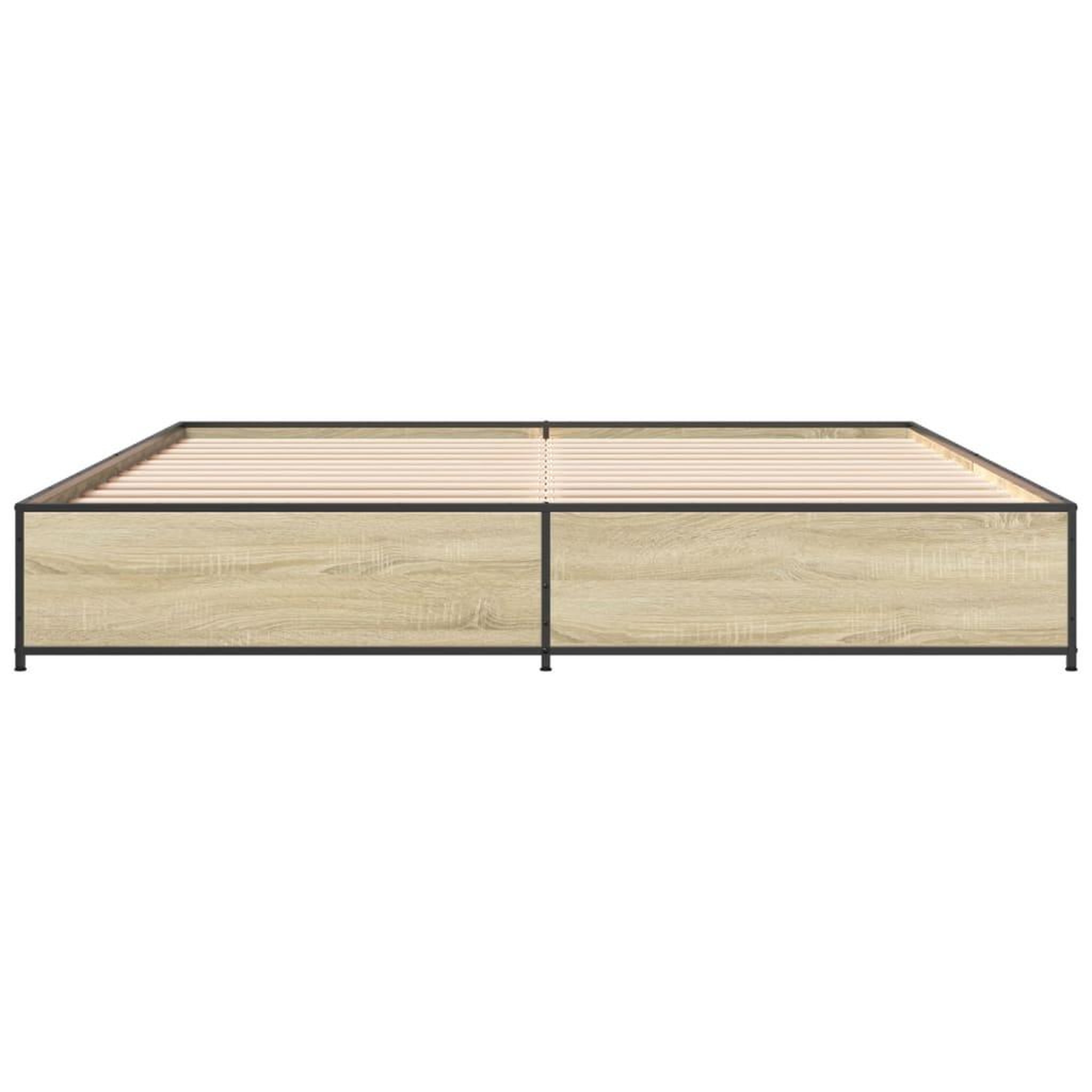 Voir la diapositive 4 : VIDAXL Cadre de lit sans matelas chene sonoma 200x200 cm