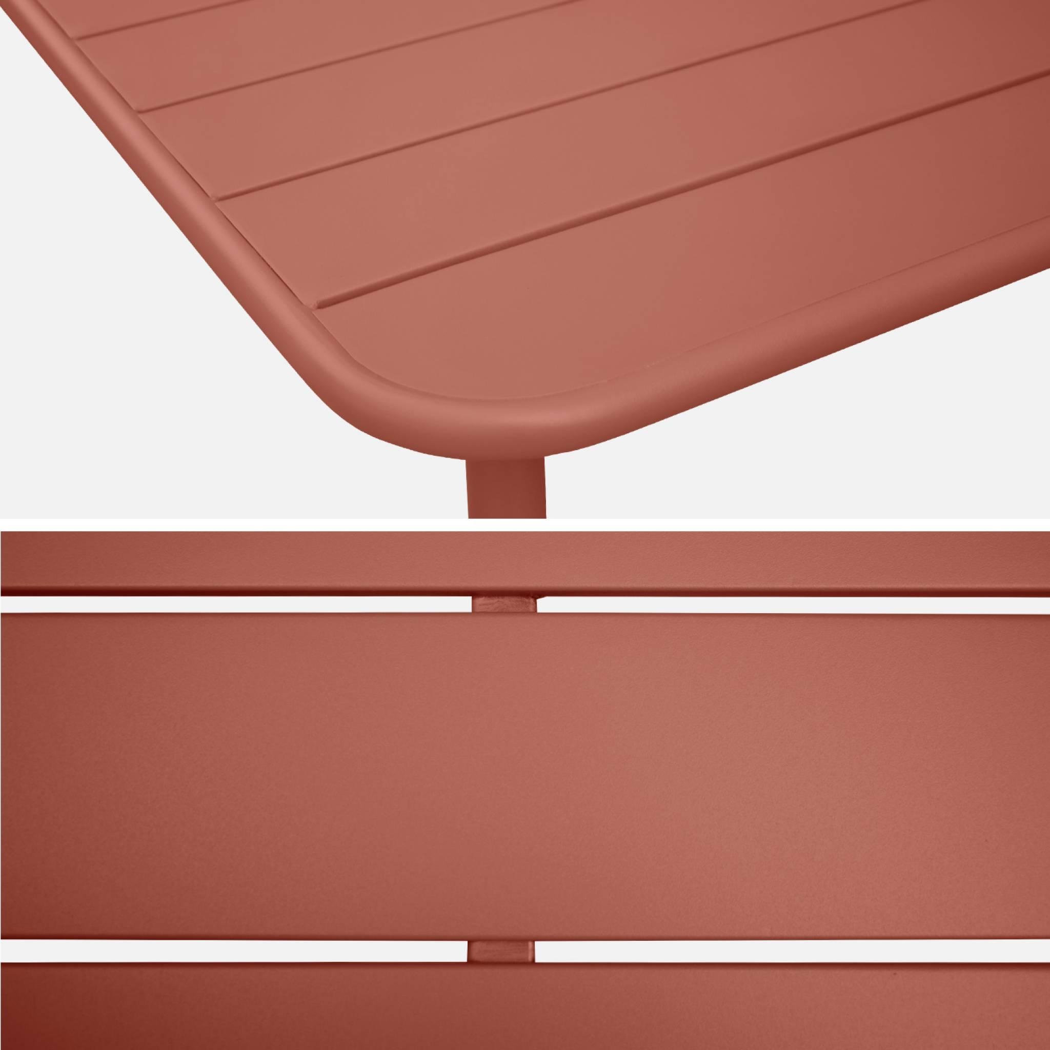 Voir la diapositive 6 : SWEEEK Table de jardin métal 4 places, Amelia L 120 x 70 x 72,5cm