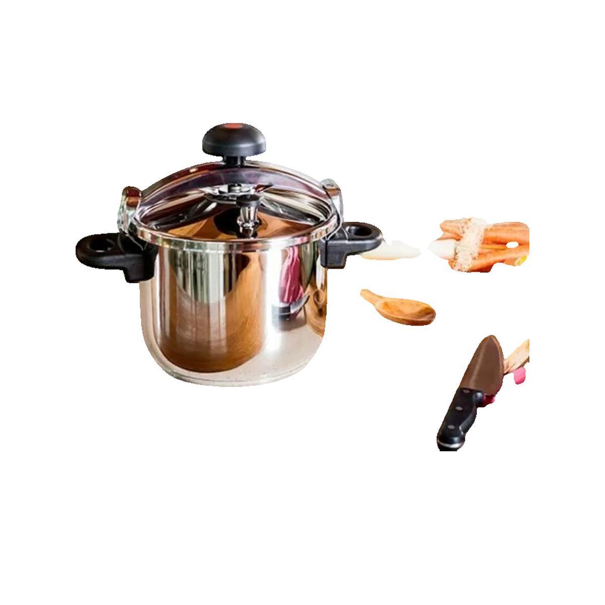 Voir la diapositive 2 : Taurus Autocuiseur Taurus Moments Classic acier inoxydable 8 litres