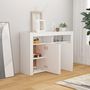 Voir la diapositive 3 : VIDAXL Buffet avec lumieres LED Blanc 115,5x30x75 cm