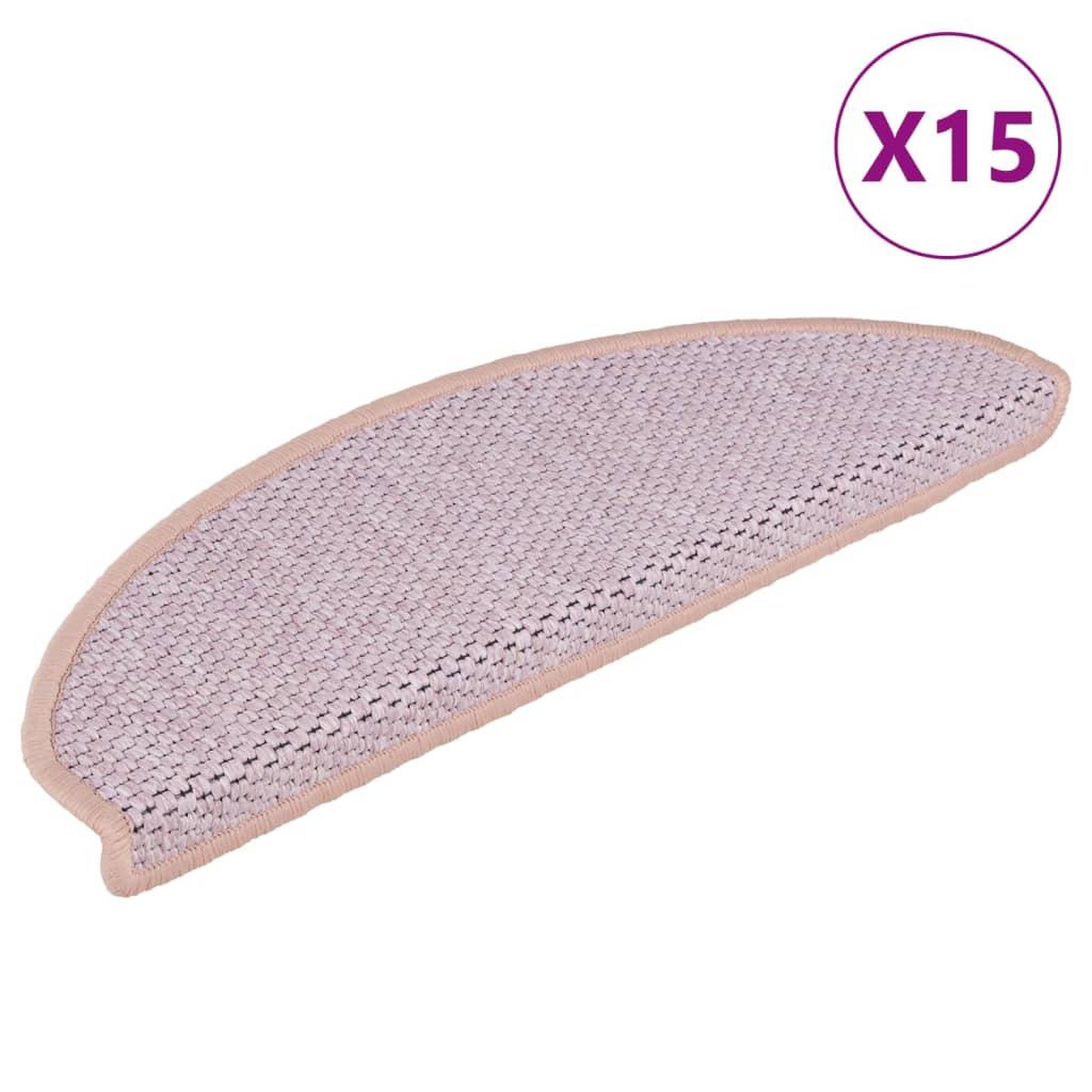Voir la diapositive 2 : VIDAXL Tapis d'escalier autocollants 15 pcs 65x21x4 cm Rouge