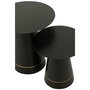 Voir la diapositive 3 : Paris Prix Lot de 2 Tables d'Appoint en Métal  Border  50cm Noir