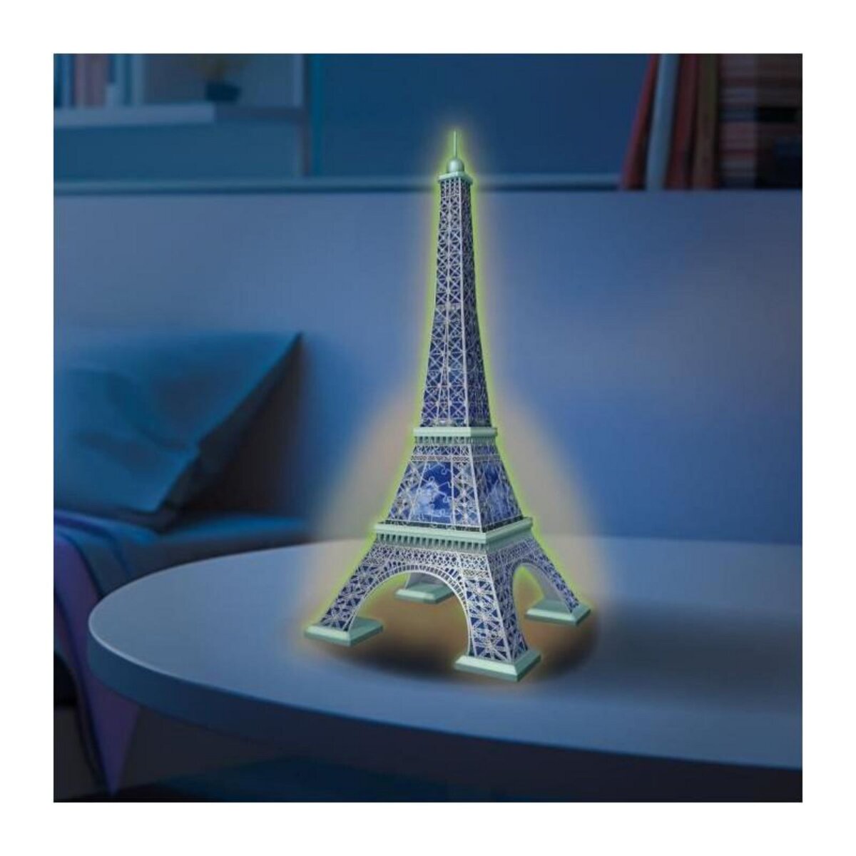 RAVENSBURGER Ravensburger-Puzzle 3D Tour Eiffel phosphorescente 50 ans-Des 10 ans-216p numérotées a assembler sans colle-Accessoires inclus