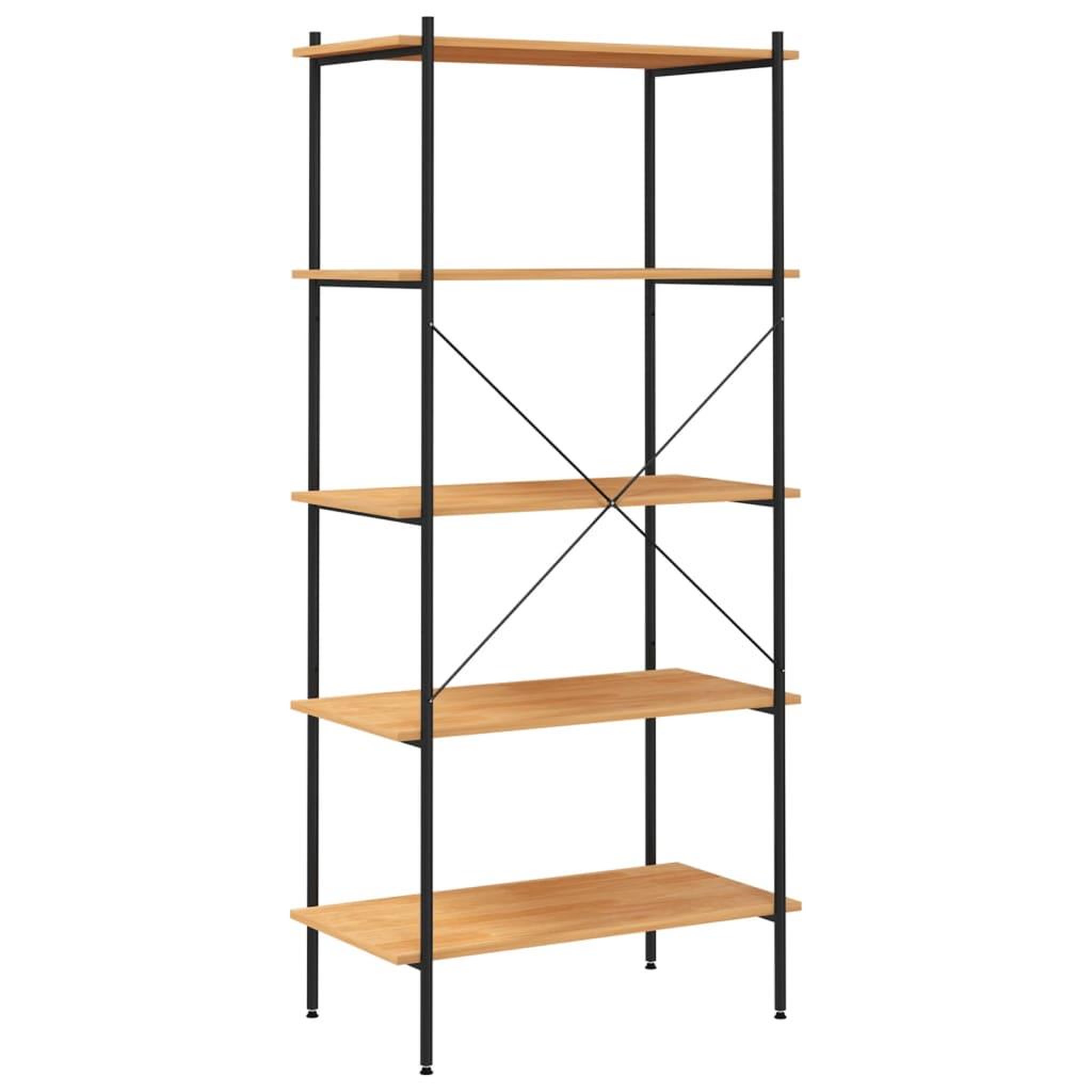 Voir la diapositive 5 : VIDAXL Etagere a 5 niveaux noir et chene 80x40x163 cm