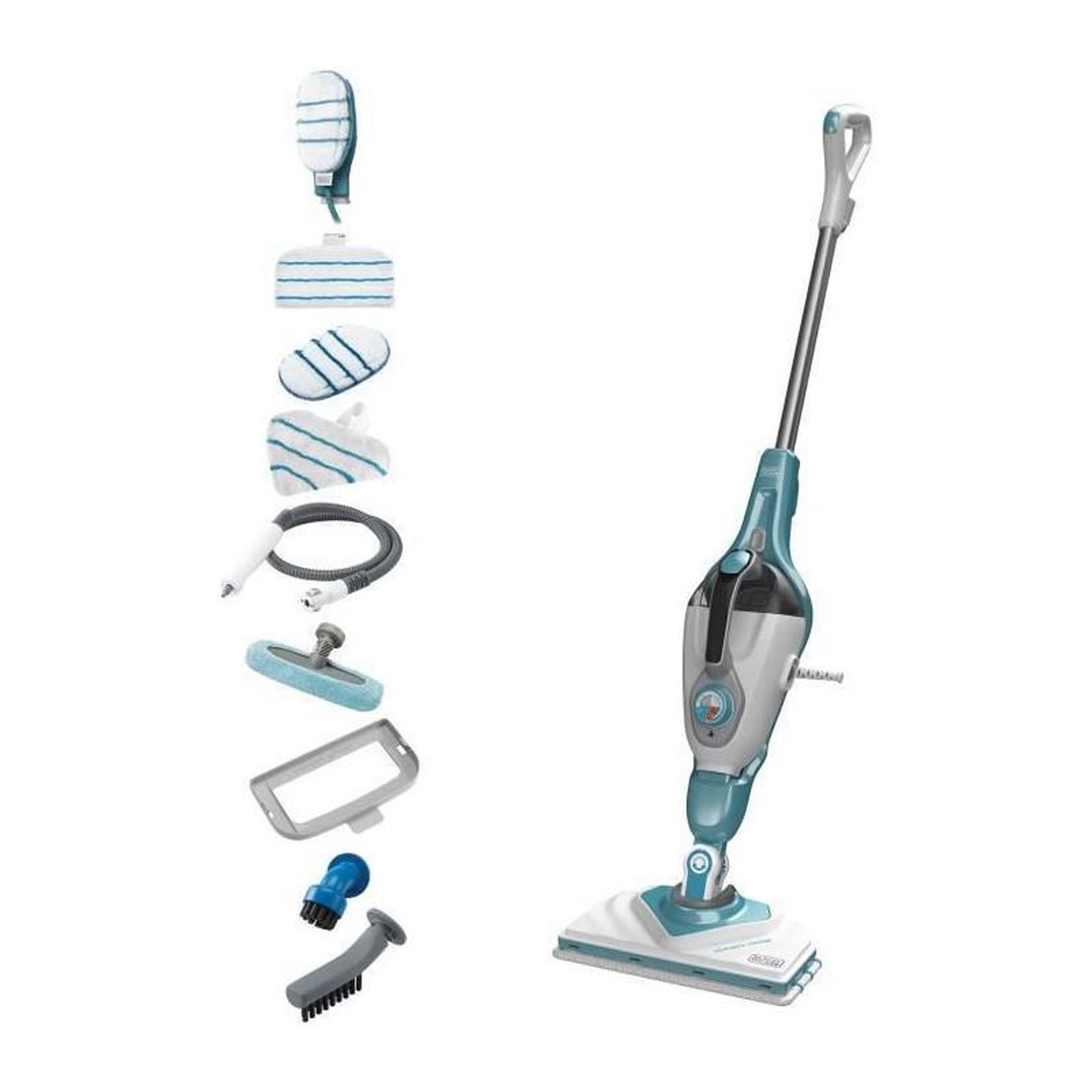 Voir la diapositive 5 : Black et Decker Nettoyeur balai vapeur 1600w bleu - BHSM166DSMQS