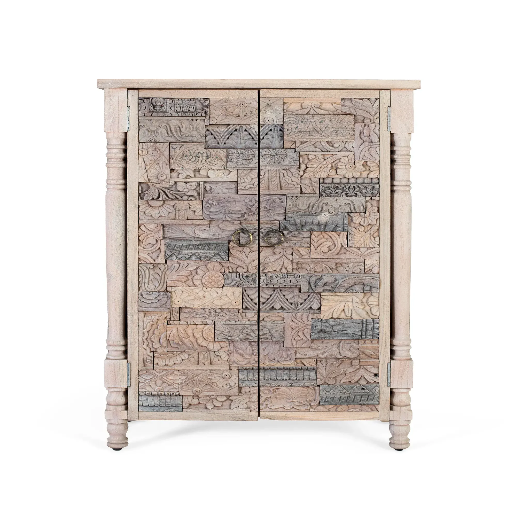 GINER Y COLOMER SL Armoire en bois de chêne récupéré 85cm style boho ethnique