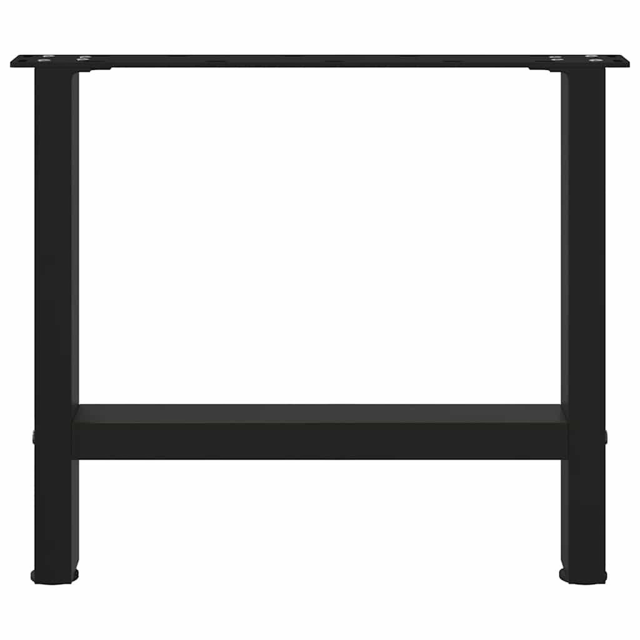 Voir la diapositive 5 : VIDAXL Pieds de table basse noir 2 pcs 60x(42-43) cm acier