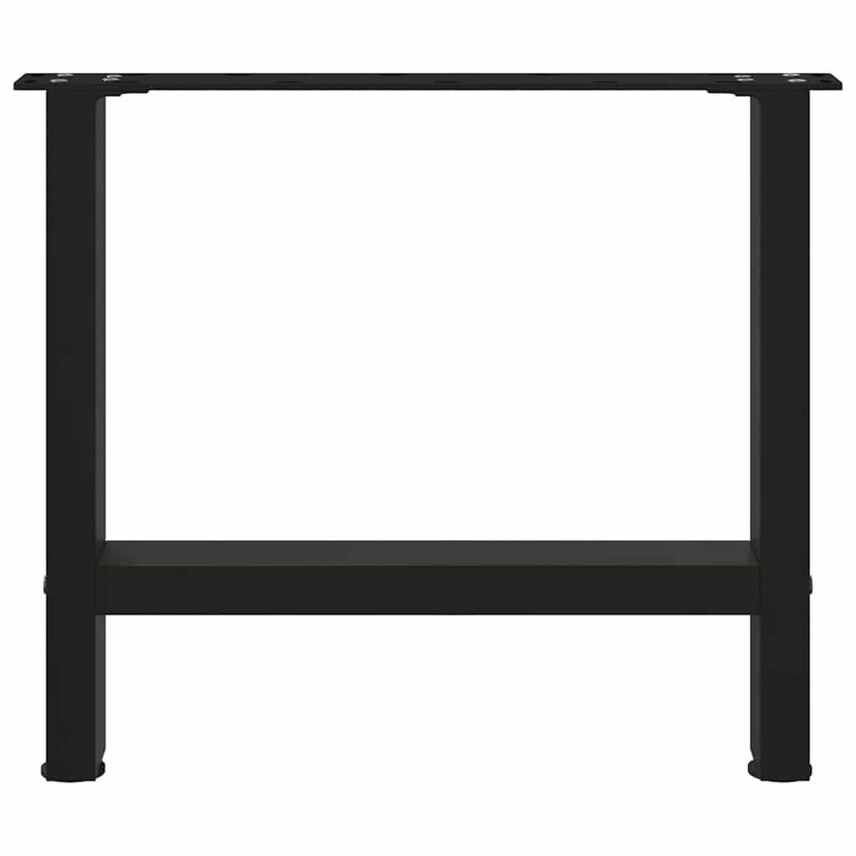 VIDAXL Pieds de table basse noir 2 pcs 60x(42-43) cm acier