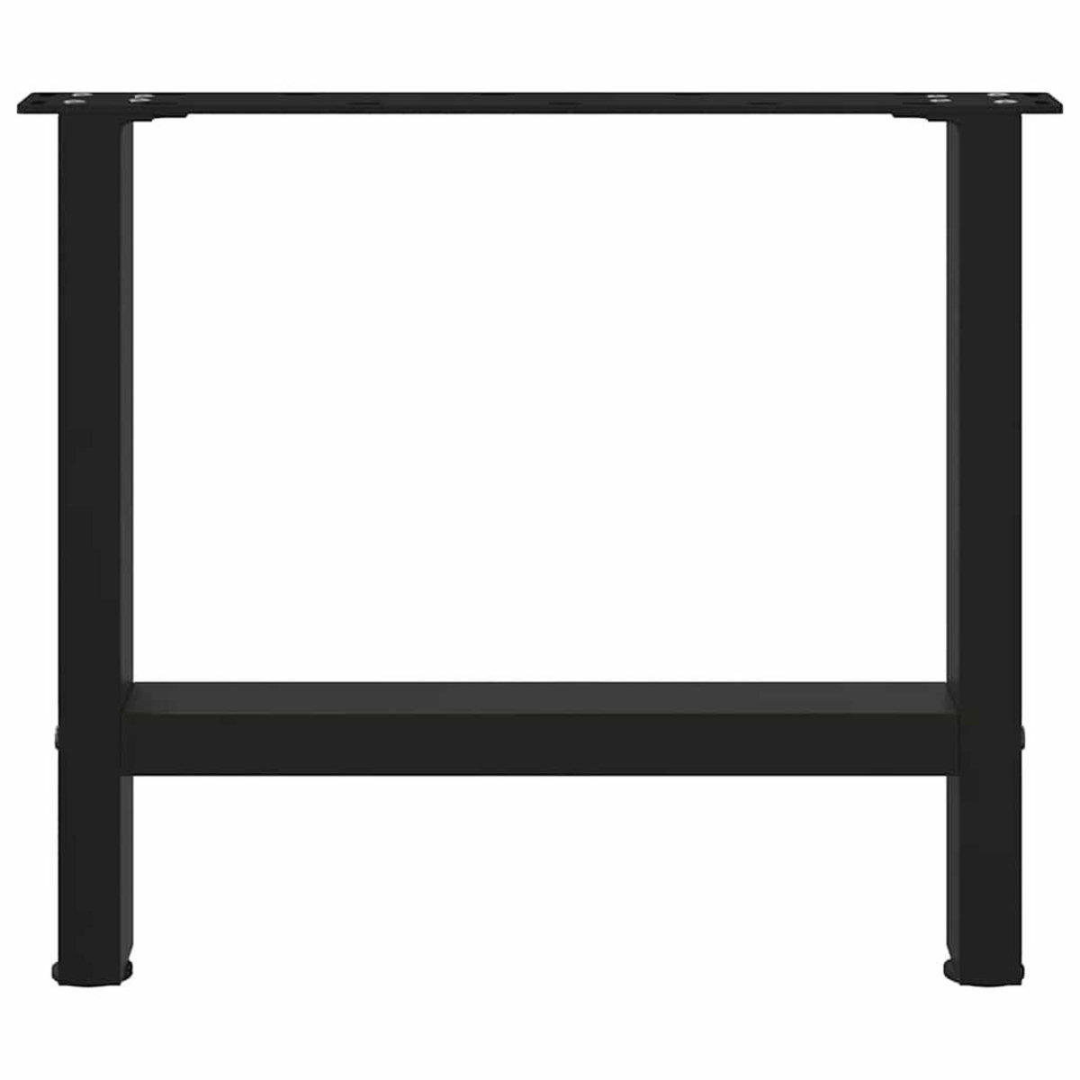 VIDAXL Pieds de table basse noir 2 pcs 60x(42-43) cm acier