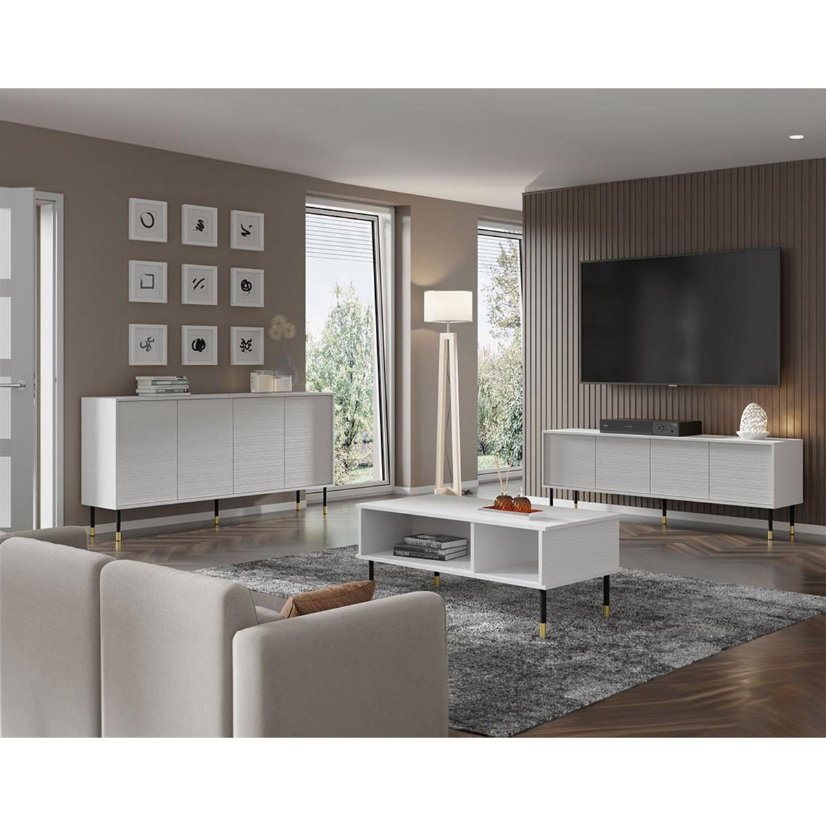 BEST MOBILIER Novara - table basse - 110 cm