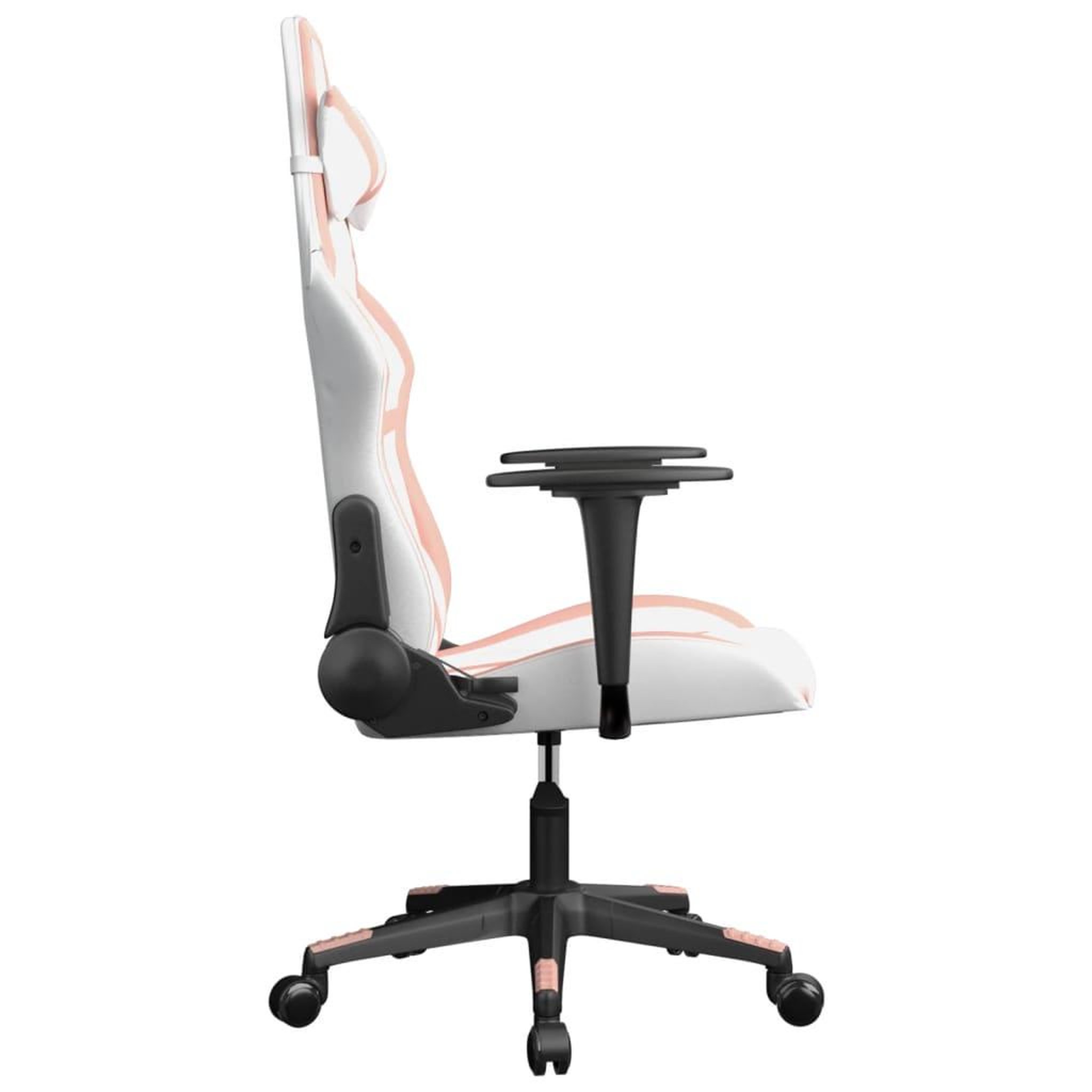 Voir la diapositive 4 : VIDAXL Chaise de jeu de massage Blanc et rose Similicuir