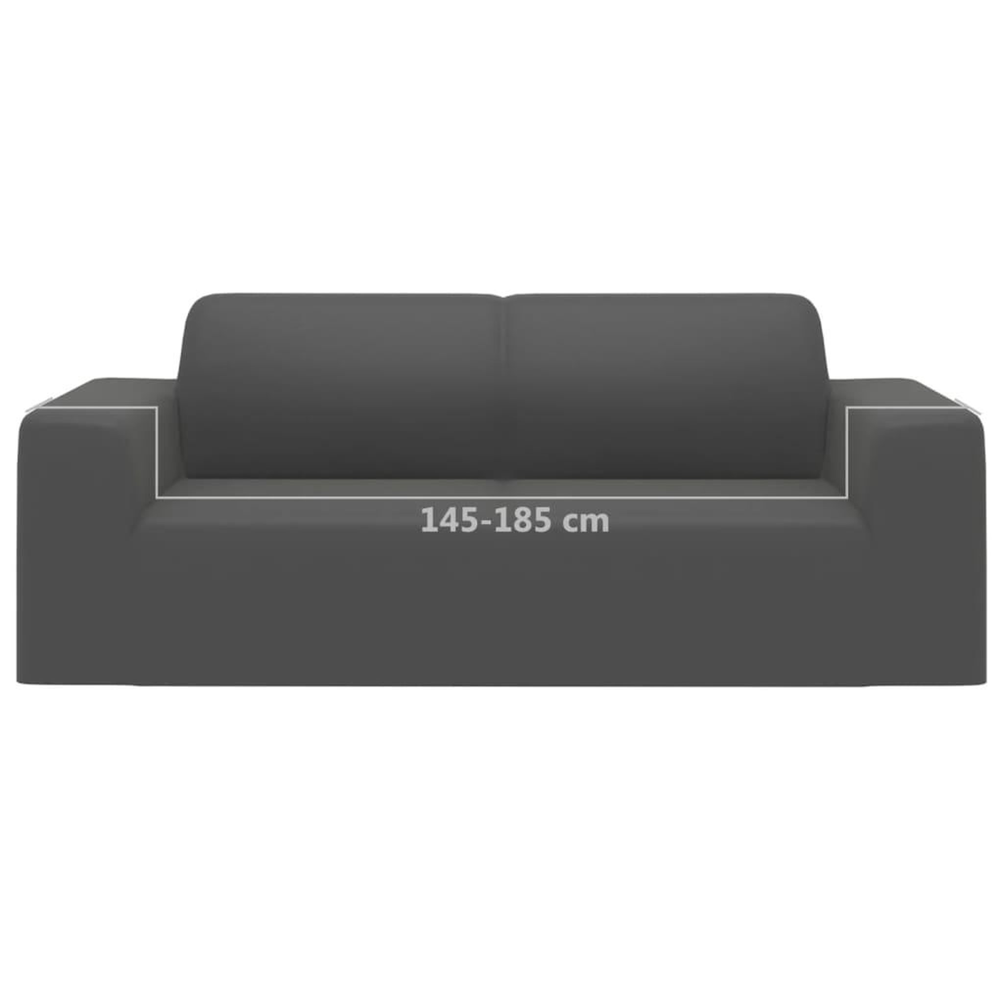 Voir la diapositive 6 : VIDAXL Housse extensible canape 2places Anthracite Jersey de polyester