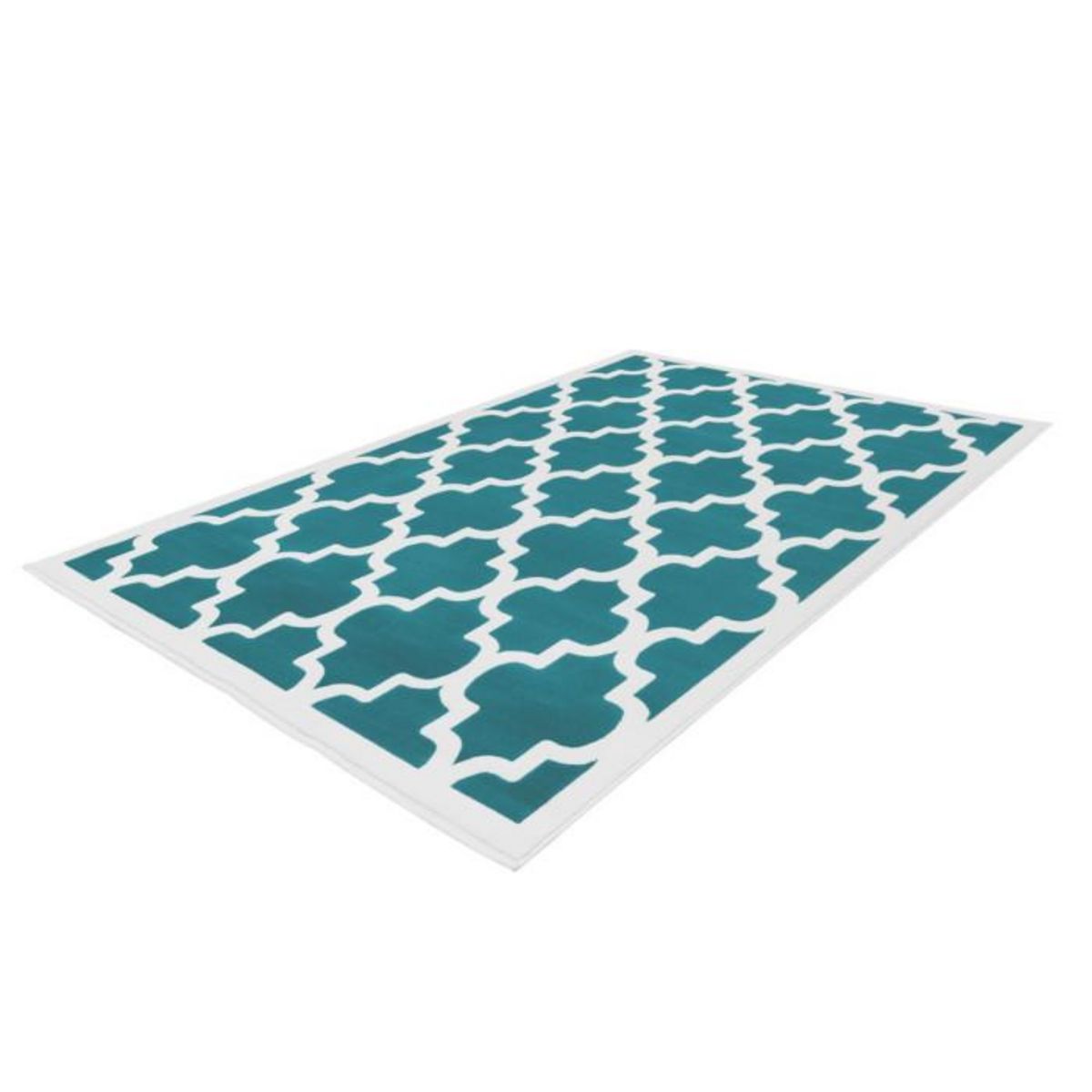 Paris Prix Tapis Vintage à Poils Courts  Manolya  Turquoise