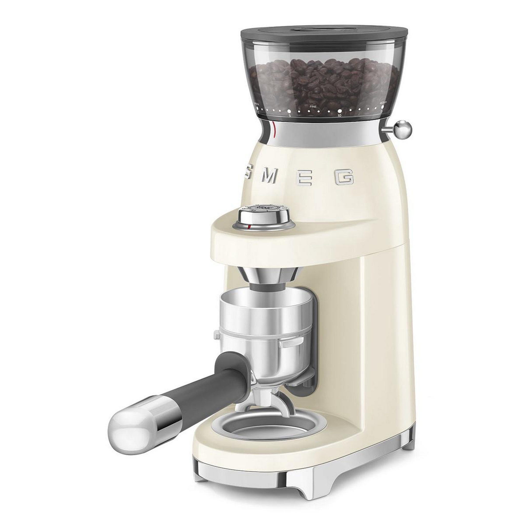 Voir la diapositive 3 : SMEG Moulin à café 240g 150w crème - cgf03creu