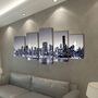 Voir la diapositive 2 : VIDAXL Set de toiles murales imprimees Horizon de New York monochrome