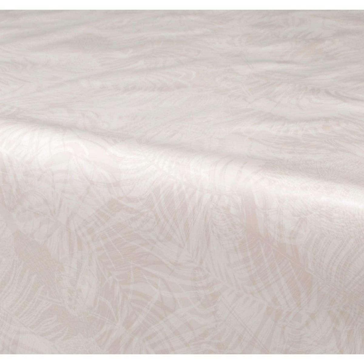 HABITABLE Nappe en toile cirée rectangulaire Vitali - 140 x 200 cm - Beige nacré