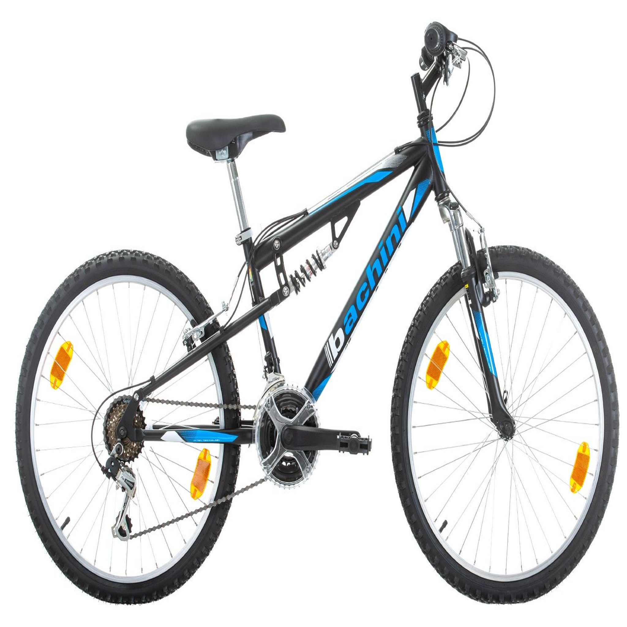 BACHINI Vélo enfant - VTT 24'' Tout Suspendu avec transmission complète Shimano pour adolescent de taille comprise entre 1.35 et 1.60m