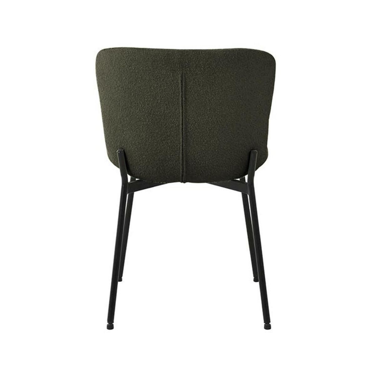 LISA DESIGN Castillo - lot de 4 chaises - kaki - en tissu bouclette