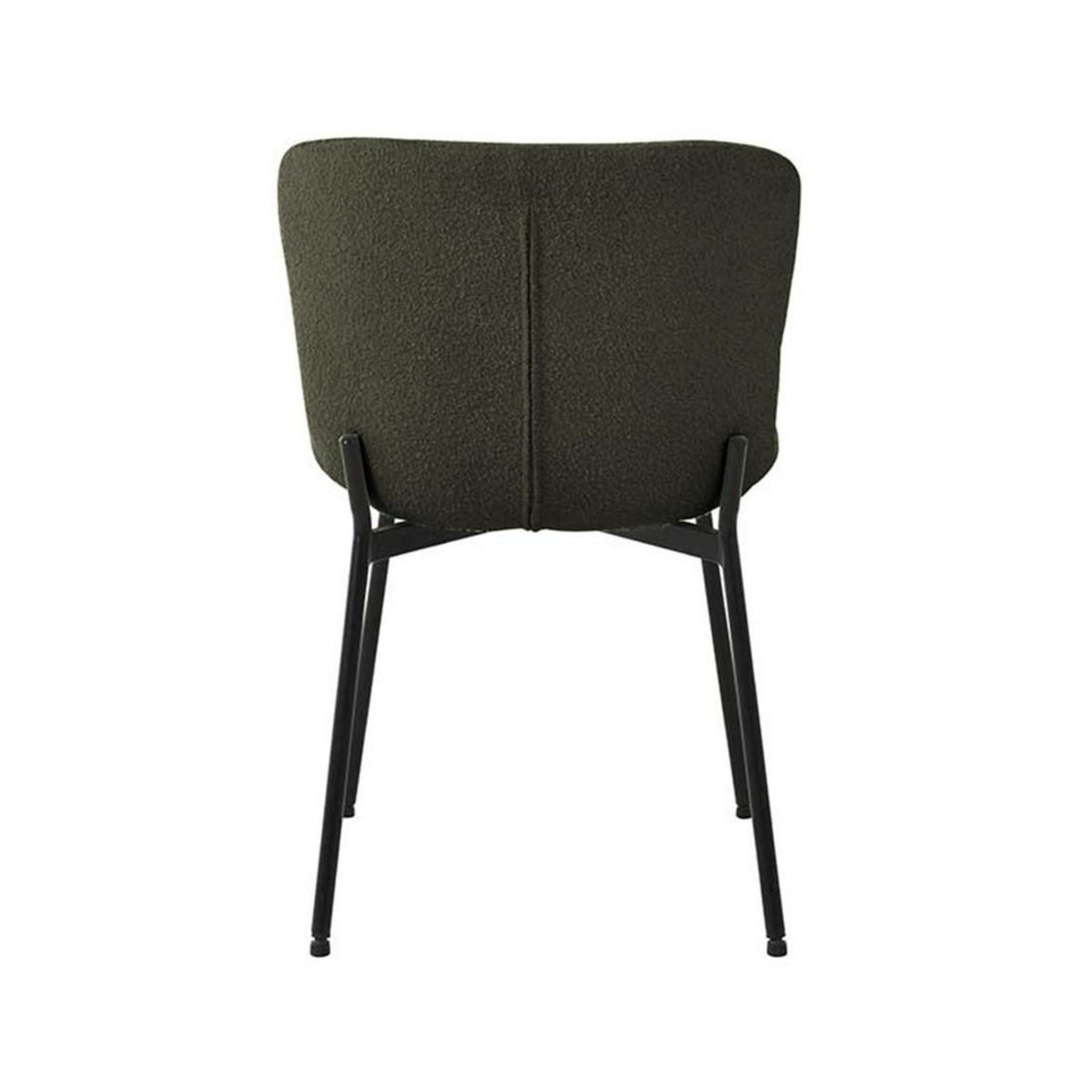 LISA DESIGN Castillo - lot de 4 chaises - kaki - en tissu bouclette