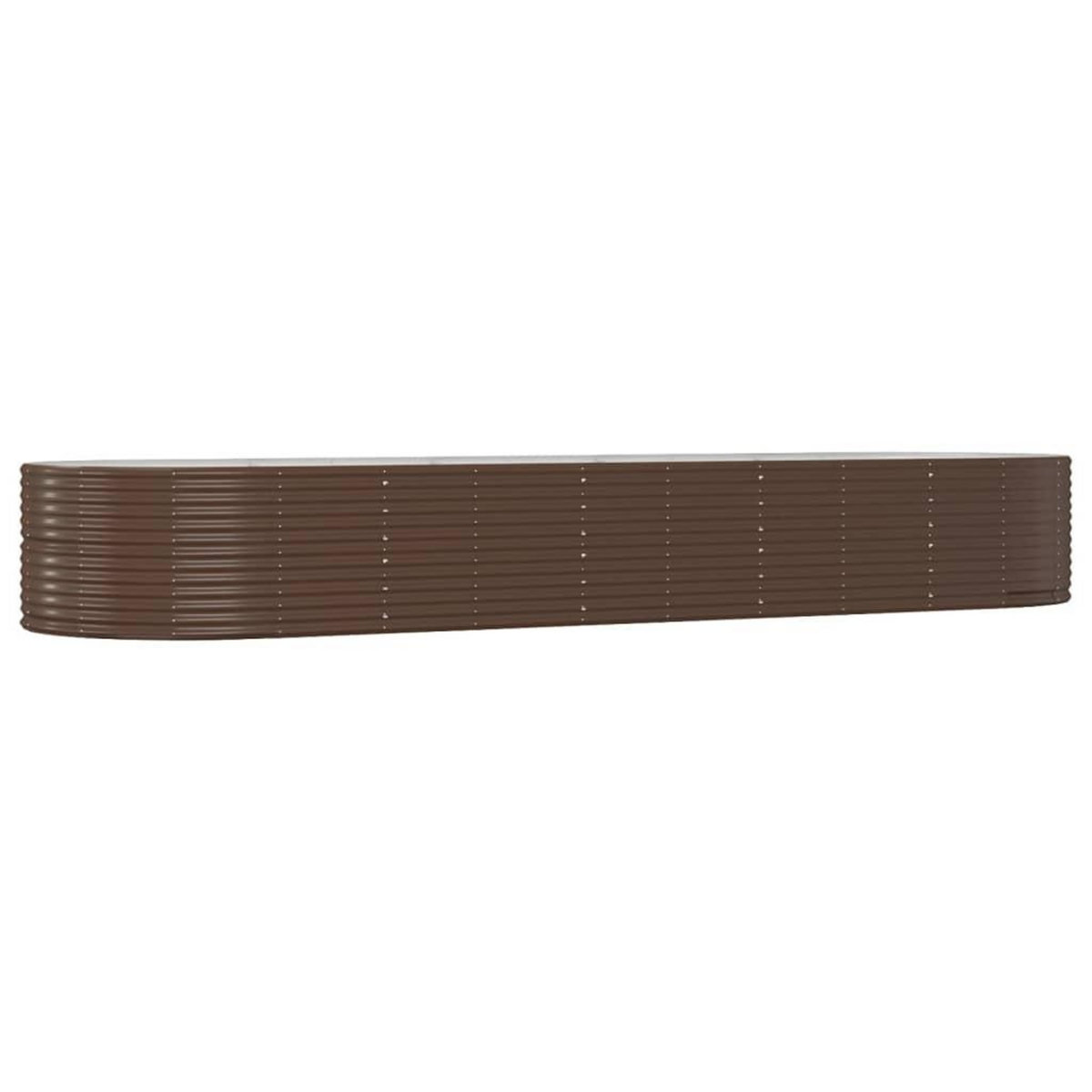 VIDAXL Lit sureleve de jardin Marron Acier enduit de poudre