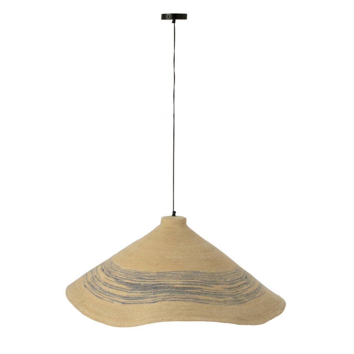 Paris Prix Suspension en Jonc de Mer  Galene  100cm Naturel & Bleu