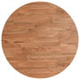 Voir la diapositive 2 : VIDAXL Dessus de table rond Marron clair Ø40x1,5 cm Bois chene traite
