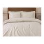 Voir la diapositive 4 : GENERIQUE Parure de lit - 129CTN63975 - 1 housse de couette 220 x 240 cm + 2 taies d'oreiller 60 x 60 cm - Satiné 100% coton - Beige