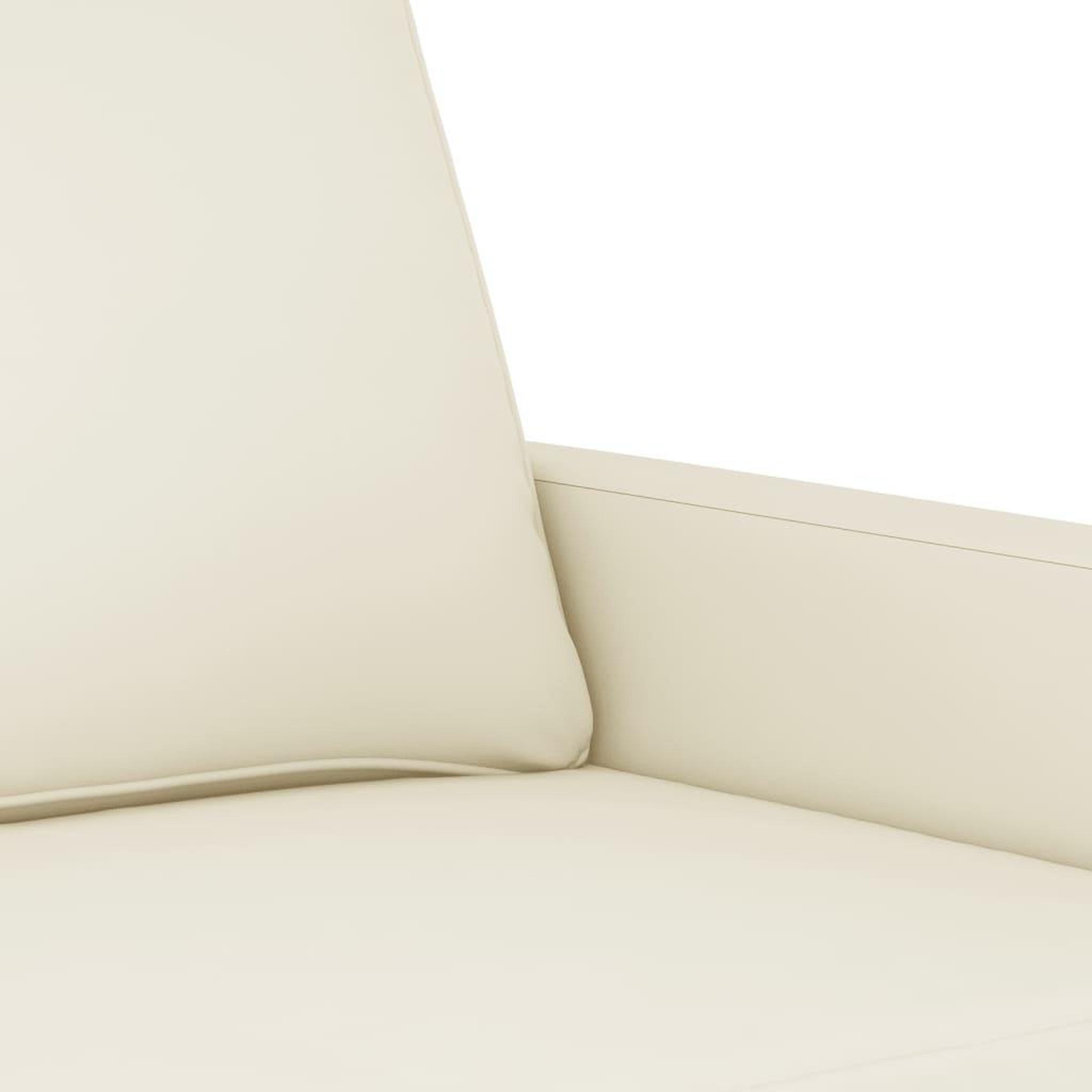 Voir la diapositive 5 : VIDAXL Ensemble de canapes 2 pcs avec coussins Creme Velours