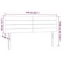 Voir la diapositive 6 : VIDAXL Tete de lit a LED Marron Fonce 144x5x78/88 cm Tissu