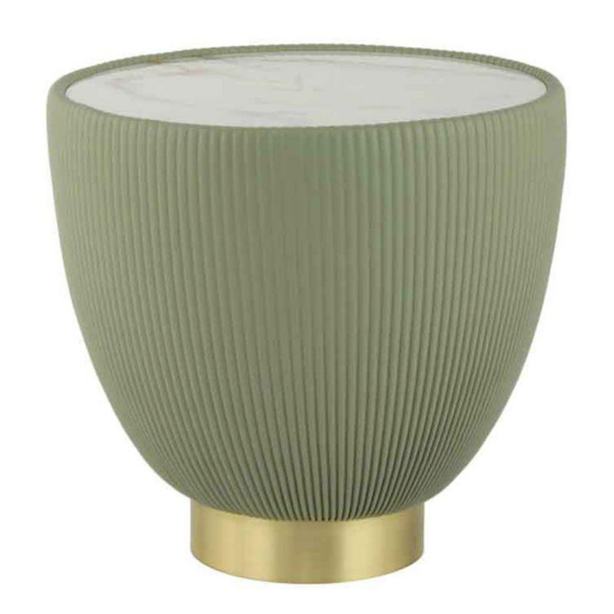 Paris Prix Table d'Appoint Design  Jokai  47cm Vert & Or