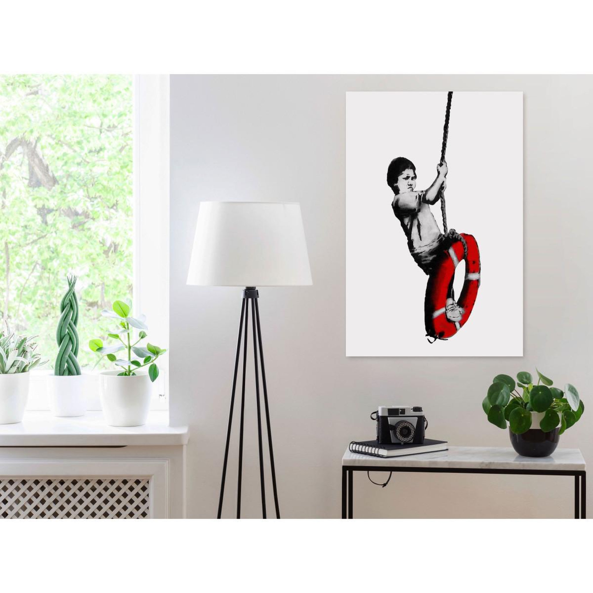 Voir la diapositive 2 : Paris Prix Tableau Imprimé  Banksy - Boy on Rope