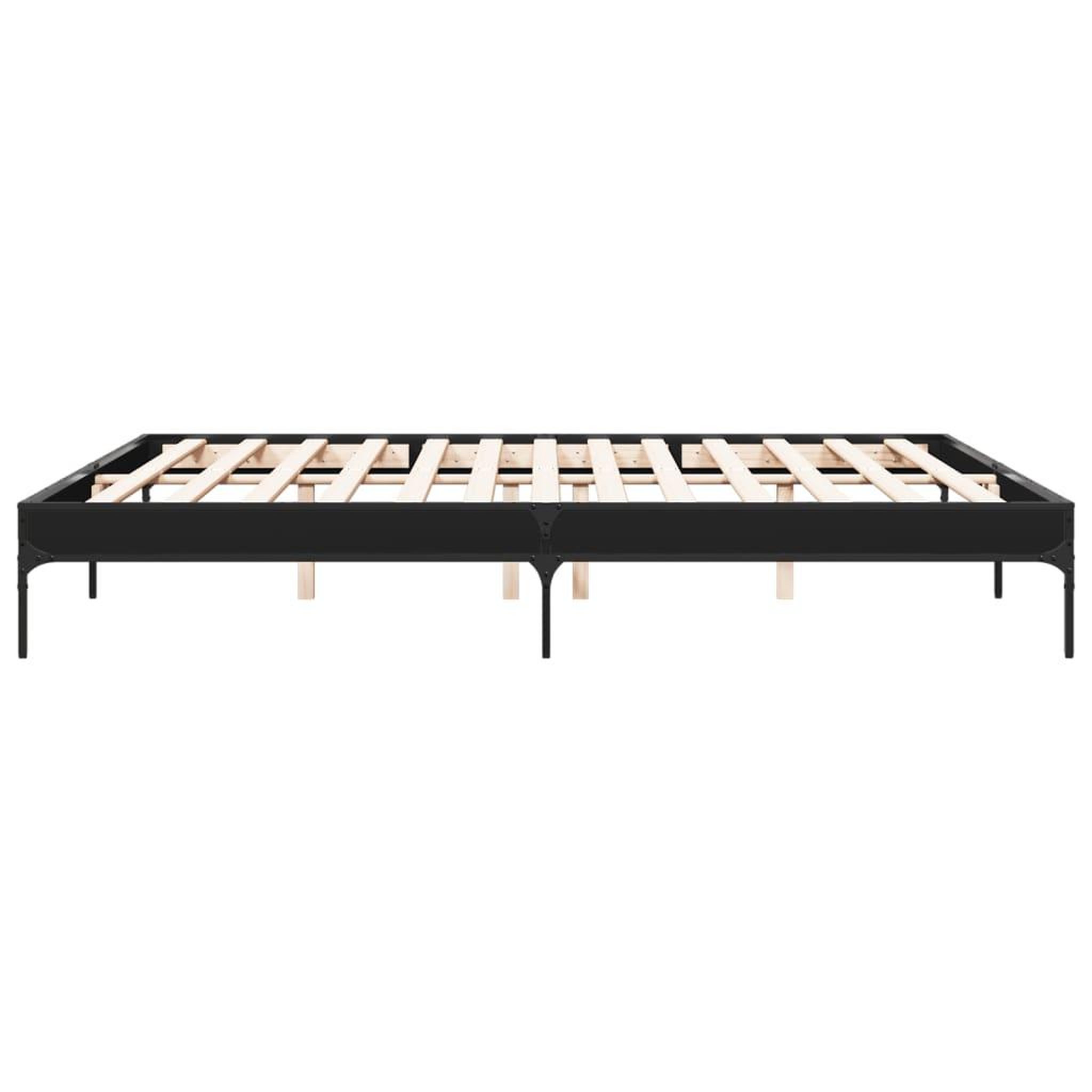 Voir la diapositive 5 : VIDAXL Cadre de lit sans matelas noir 200x200 cm