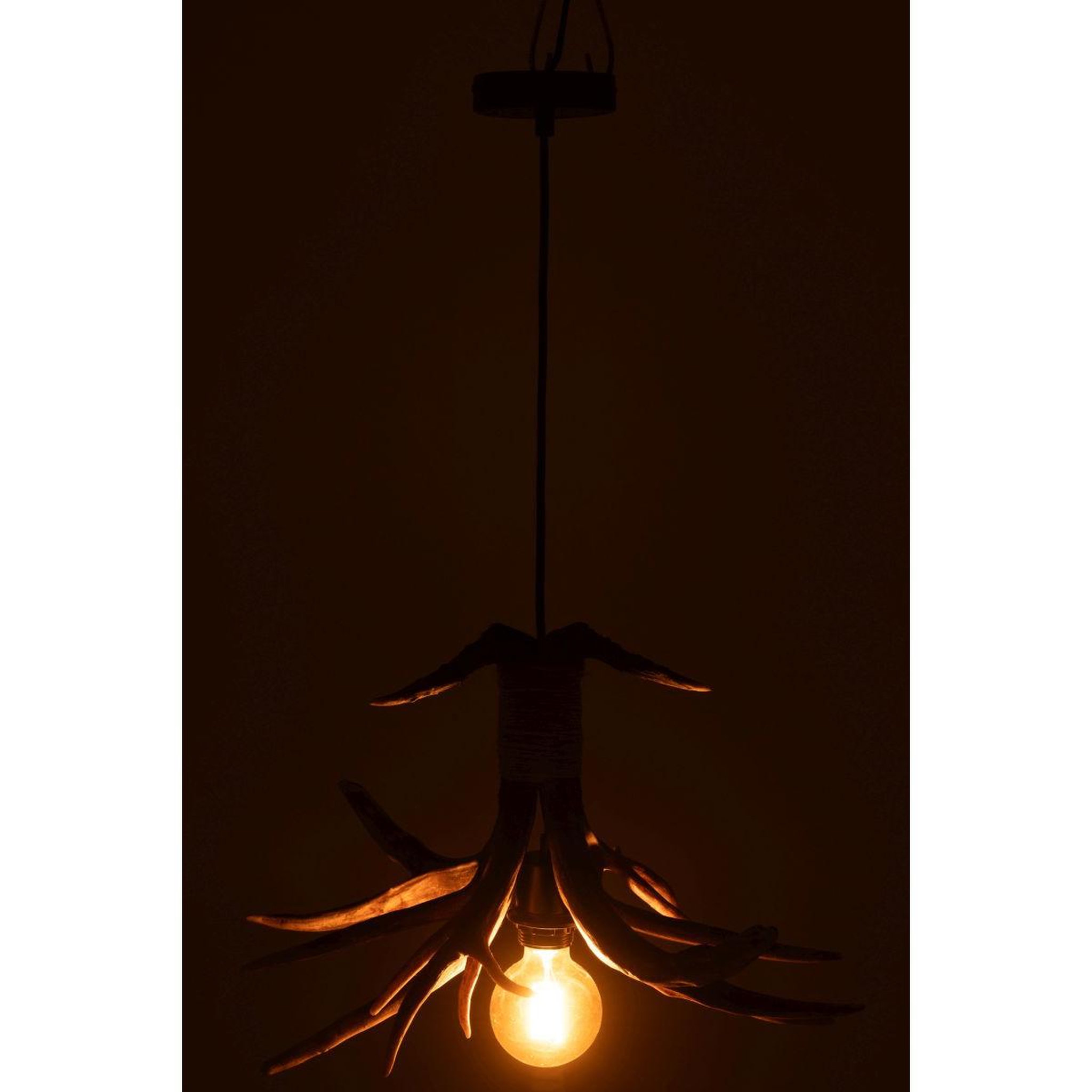 Voir la diapositive 4 : J-LINE Lampe suspension branches  antlers  44cm marron