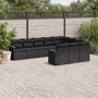 Voir la diapositive 1 : VIDAXL Salon de jardin 10 pcs avec coussins noir resine tressee